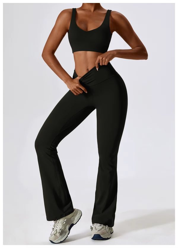 Autumn and winter customized women's sportswear solid yoga wear fitness sportswear suit two-piece set large size women's sportswear - 图片 4