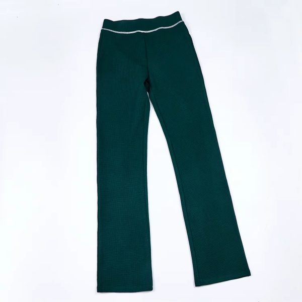 2-Piece Women's Activewear Waffle Knit Zip-Up Sweatshirt with Flared Pants Casual Activewear for Women's Workout - 图片 4