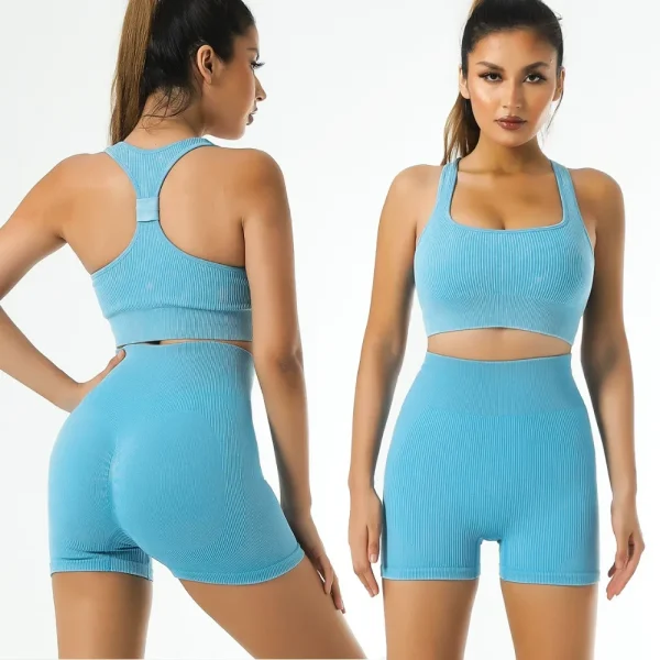 Frosted Seamless Yoga Suit Zipper Sports Bra Long Sleeve Top Beautiful Back High Waist Hip-Lifting Yoga Pants - 图片 2