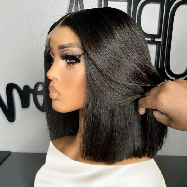 Bone Straight Bob Silky Straight Double Drawn Lace Wig