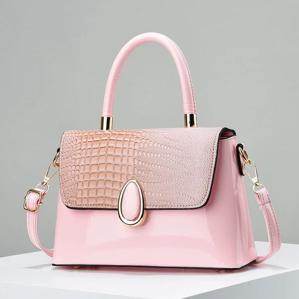 High-end women's handbag with crocodile pattern, fashionable shoulder bag, large capacity crossbody bag